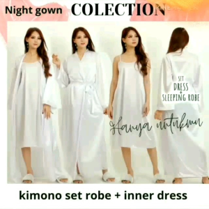 Baju tidur wanita dewasa piyama kimono set dress panjang desain terbaru pakaian tidur wanita .