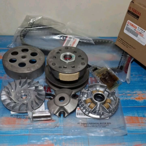 Paketan Komplit CVT 5TL & Pulley Assy Rumah Roller Assy Kipas Roller Vanbelt Yamaha Mio Sporty Soul