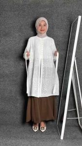 Atasan Tunik Catton Bordir / Tunik Katbol Kondangan / Tunik Lebaran / Tunik Katun Bordir Terbaru