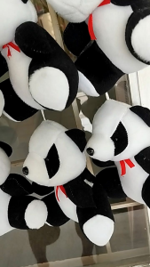 hiasan mobil gantungan boneka panda hitam putih lucu gantungan kaca mobil dll