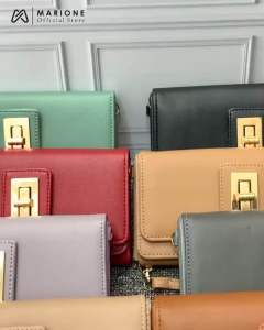 MARIONE - SNOWY Dompet Wanita Free Tali Panjang Bahan SNOW PREMIUM