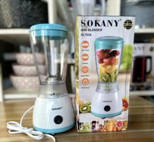 SOKANY MINI BLENDER 300W high power ergonomic grip design easy and fast cleaning multifunction food processor stainless steel blade cuts food quickly