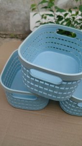 3PCS KERANJANG PLASTIK SERBAGUNA/KERANJANG KECIL/TEMPAT BARANG KECIL/KOTAK PENYIMPANAN