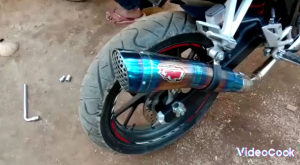 Knalpot R9 h2 pelangi Vixion Satria Sonic Mx R15 Gsx Cbr150r cb150r supra gtr verza Byson cs1 dll