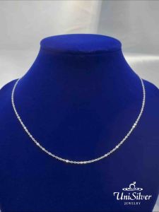 Unisilver 925 Sterling Silver Flat Rolo Chain Kids Necklace ( KN098-031145)