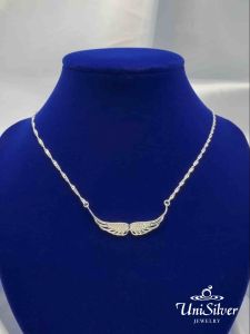 Unisilver 925 Sterling Silver Angel Wings Pendant Lady’s Necklace ( NPS356-1017)