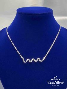 Unisilver 925 Sterling Silver Squiggle Pendant Lady’s Necklace ( NPS350-1165)