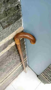 Tongkat jalan kayu kelor Jawa model payung premium D48