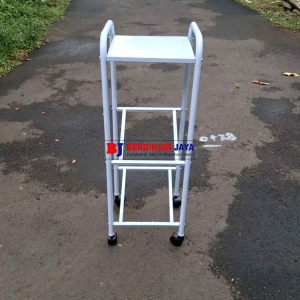 Rak Dispenser Plat 3 Susun / Tempat Dispenser / Tempat Galon 3 Susun Roda