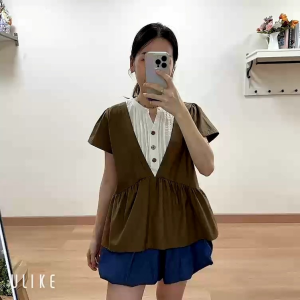 ATASAN WANITA MONICA BLOUSE: Pakaian Formal Wanita & Blouse Desain Elegan