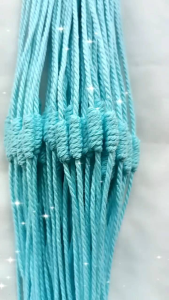 ด้ายมัดมือเพื่อความเป็นศิริมงคลความยาว35ซม สีฟ้าสดใสสีแห่งความเจริญก้าวหน้า ขนาด2มิล ฝั้น9ริบเพื่อความเป็นศิริมงคล