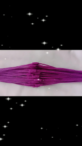 ด้ายผูกข้อมือเพื่อความเป็นสิริมงคลความยาว35ซมสีม่วงสีแห่งอำนาจวาสนา ขนาด2มิล ฝั้นด้าย9รอบเพื่อความเป็นศิริมงคล