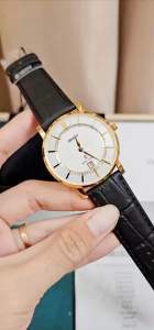 ĐỒNG HỒ NAM CHÍNH HÃNG Orient FGW01002W0 Quartz White Dial Sapphire Gold Case Black Leather For Men