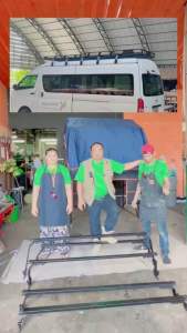 ขาจับราวหลังคารถตู้ คอมมูเตอร์ สูง 21 ซม.รับน้ำหนักได้เยอะ เน้นแข็งแรง เหล็กหนา พับขึ้นรูป สีพาวเดอร์โค้ท ติดตั้งง่าย เข้าทรง ะ