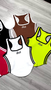 Áo ba lỗ viền vạt bầu thun borip ( hình thật )