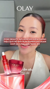 kem Olay thương hiệu cao cấp Super Collagen 45g và Serum 30ml Ultra Firming cải thiện 5 lão hóa phức tạp