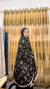 Mukena Rayon Dewasa Motif Soraya & Tas Mini Travelling