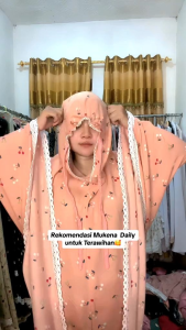 Mukena Katun Rayon Dewasa Jumbo Motip Pentul (Kerut Kening) Free Tas