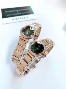 Đồng Hồ Nữ Citizen EM1123-62X Eco Drive Size 26 L May Bells Mini Green
