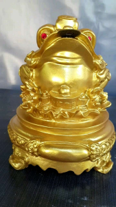 Tượng Cóc thờ Thiềm Thừ phong thủy cao 18cm