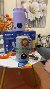 Máy làm sữa hạt korichi 6344- 12L xay các loại hạt siêu nhuyễn mịn chống trào 8 chế độ nấu dễ vệ sinh bảo hành 12 tháng