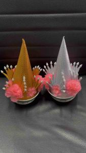 บายศรีปากชาม สีเงิน สีทอง สำหรับงานพิธี บูชาสิ่งศักสิทธิ์ (คู่)