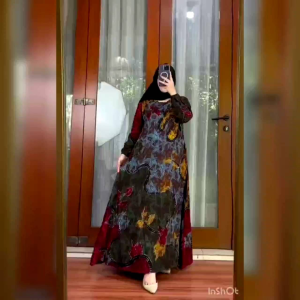 GAMIS BATIK TERBARU CANTIK ELEGANT LD 120CM SEMI JUMBO MOTIF BATIK CAP