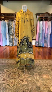 Daisy Dress Tenun Viscos by Dian Pelangi LIMITED EDITION Busana Muslim Baju Maxi Gamis Abaya Kaftan Gaun Outfit Pesta Pernikahan Kondangan Casual Formal Lebaran Wanita Hijaber Cantik Anggun Modis Modern Elegan Mewah Model Korea Terbaru Motif Jumputan