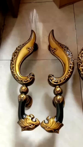 Pegangan Pintu Rumah Kuningan Model Pusaka 50cm