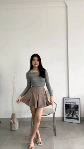 AMstore999 - Kikyy Top Longsleeve - Atasan Sabrina Wanita