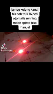 Lampu LED 1 mata alis roda 16 pcs modul kolong kanal bis bak truk speed banyak mode otomatis running