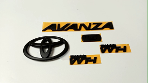 Logo Emblem Set Avanza 2022-2025 Black Doff Original