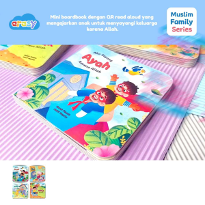 Buku Boardbook Anak Balita | Muslim Family Series | 1 Set 4 Buku | Arasy