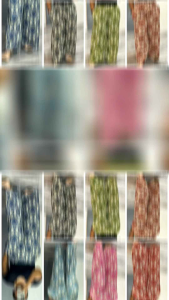 Square pants printed bark crepe fabric fits Medium up to 2xl with 2 side pockets