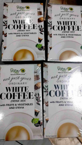 FIRST VITA PLUS 34 in 1 WHITE COFFEE DRINK MIX With FRUITS AND VEGATABLES (20 SACHETS)