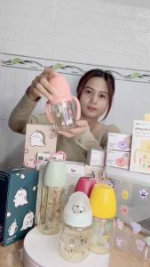 Bình hút Ubmom 200ml/280ml bình tập uống nước cho bé Hàn Quốc chính hãng