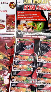 EXTRA FOODING ALADIN 100Butir/ HERBAL SERBUK ALADIN 200g Nutrisi Lengkap Ayam Juara Ayam Laga Tanding Tarung