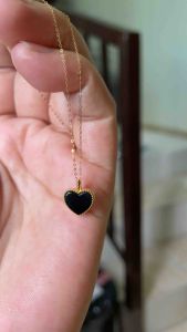 PAWNABLE 18K Saudi Gold  Fine Tauco Chain Necklace with 18K Mini Heart Pendant(Hollow Pendant)✨