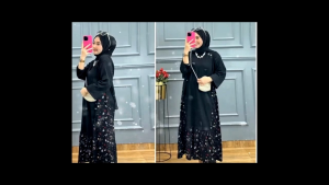 ichana midi dress wanita knit mix katun motif jizzy dress premium