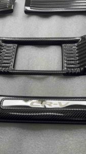 Ốp bệ bước chân Ốp bậc cửa Chống trầy cốp xe Honda CRV Carbon các bản 2023 2024 2025 Cao cấp