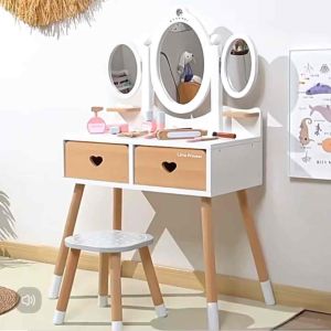 BabyHouse Wooden Make Up Dressing Table Pretend Playset
