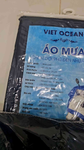 Áo mưa cánh dơi phủ đèn nhựa PVC cao cấp VIET OCEAN 1 đầu kích thước 130 x 120cm