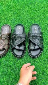 Sandal Pria Japit Kulit GZ-01 Sendal Jepit Pria Dewasa Kulit Outsol Full Jahit / Stik kuat kekinian untuk lebaran