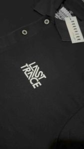 NOORDIEN  Polo Shirt Logo LAST TRACE  TEXT SILVER