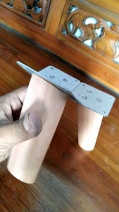 kaki meja buffet tinggi 10cm pakai plat besi