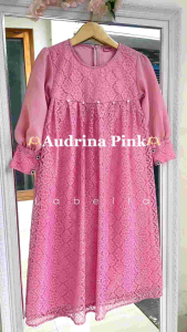 Gamis anak audrina / dress anak brokat perempuan / dress anak brokat import / dress anak branded