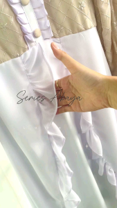 ZULAIKHA - Abaya Set Hijab - Abaya Ceruty Baby Doll - Abaya Anak Putih - Manasik Haji Anak Tk