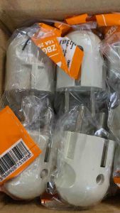Zeberg ปลั๊กเยอรมัน ตัวผู้ 2 ขากลม ZBG3255 สีครีม 16A 250V ปลั๊กเสียบกลมตัวผู้ มีมอก.