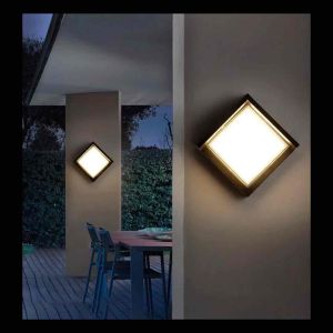 【COD&Ready】Rohstar LED Wall Light Outdoor Waterproof Round /Square 7W Warmwhite Aisle Balcony Lamp