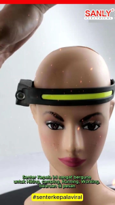 Head Lamp/Senter Kepala Smart Multi Fungsi Sensor Gerak Strip